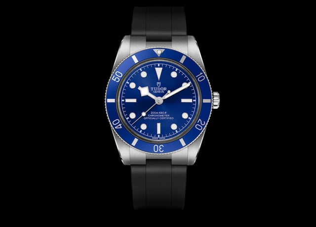 Die Tudor Black Bay 54 von vorne, Kautschukarmband 