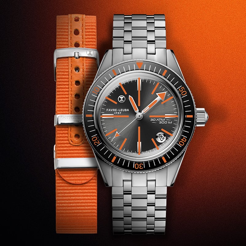 Favre Leuba Deep Raider Revival, Uhr mit zwei Armbändern