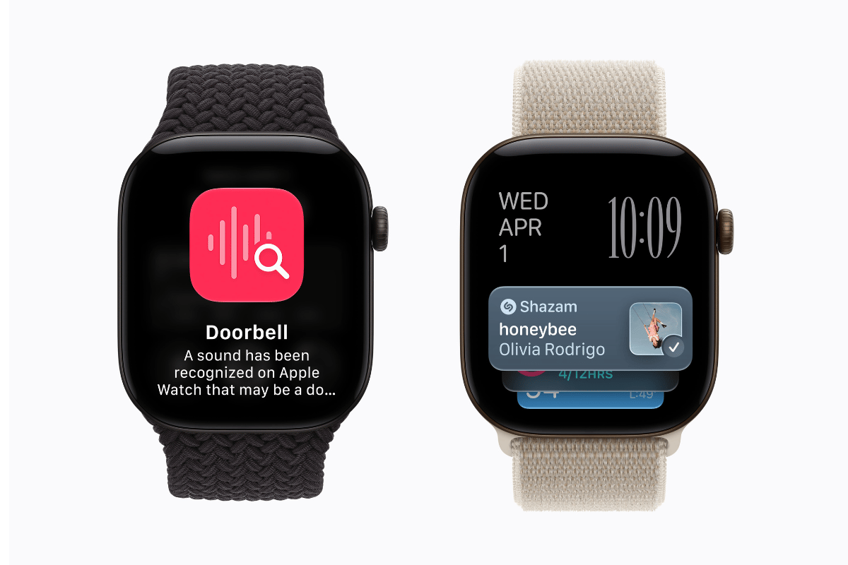 Front, Display der Apple Watch Series 12 2up 