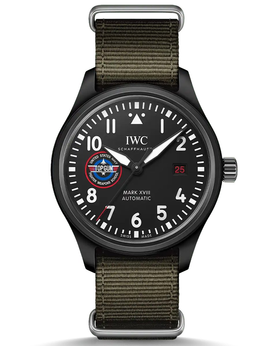 IWC Pilot’s Watch Mark XVIII, taktische Fliegeruhr mit schwarzem Gehäuse