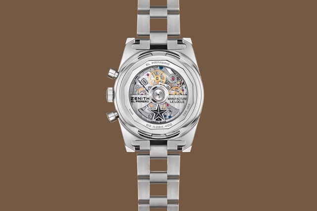 Rückseite, Kaliber, Werk der Zenith Chronomaster Revival A384 Tropical