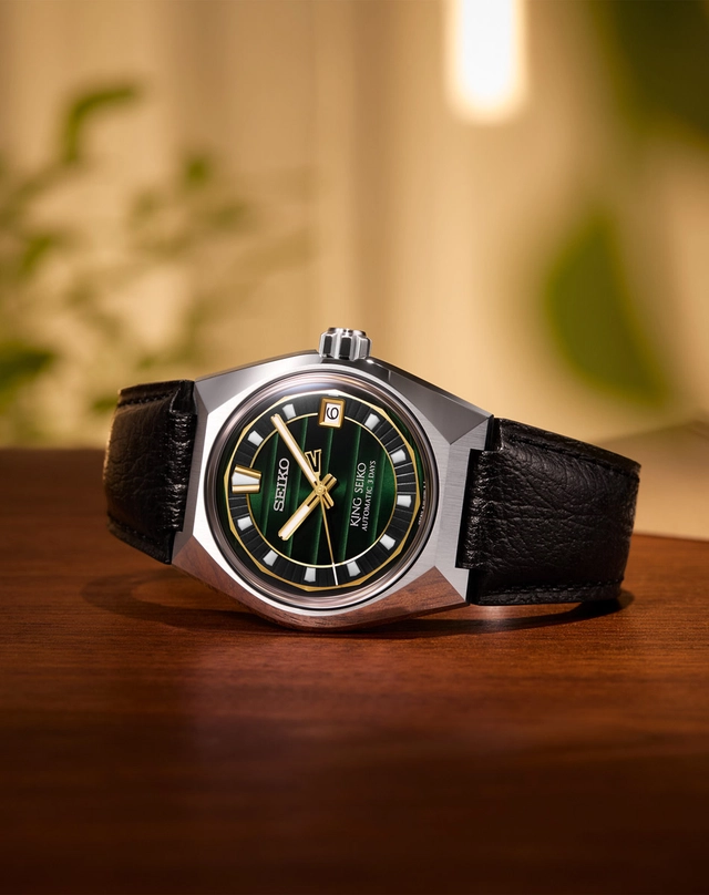 Seiko: King Seiko Vanac SLA095 mit grünem Zifferblatt