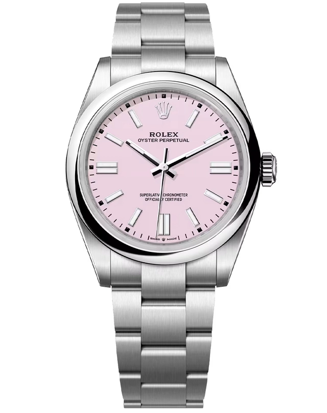 Rolex – Oyster Perpetual 41 Candy Pink, Automatikuhr mit pinkem Zifferblatt aus Edelstahl