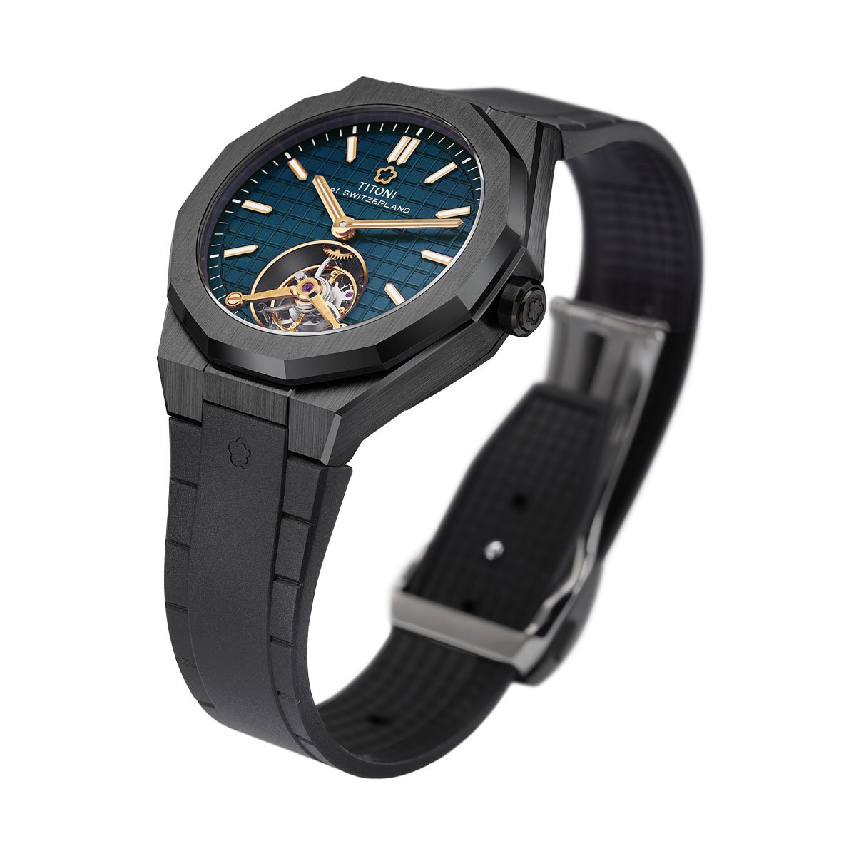 Titoni: Luxe Tourbillon mit blauem Zifferblatt