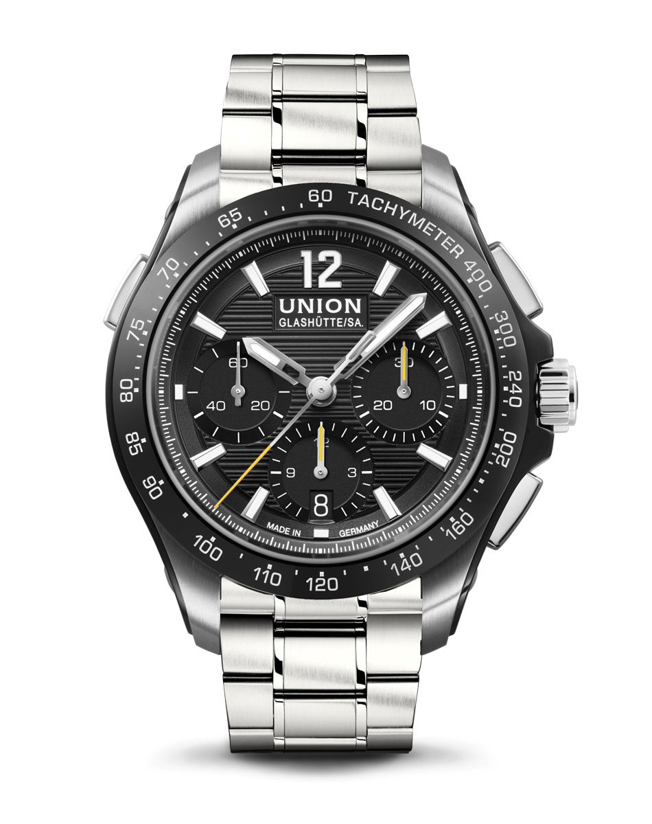 Union Glashütte: Belisar Chronograph Sport mit Edelstahl-Gliederband