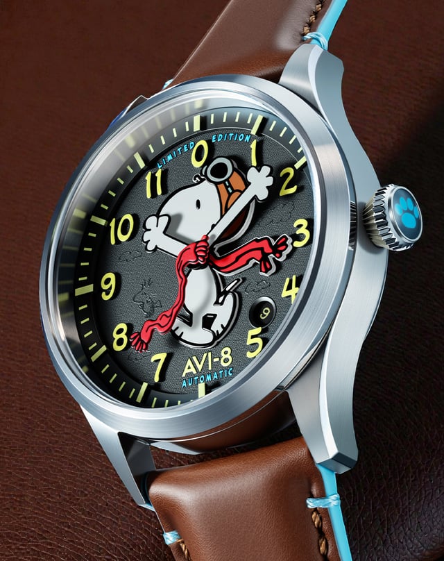 Avi-8 X Peanuts – „Snoopy Flying Ace“ Limited Edition Capsule Collection, mechanische Uhr mit Snoopy-Motiv