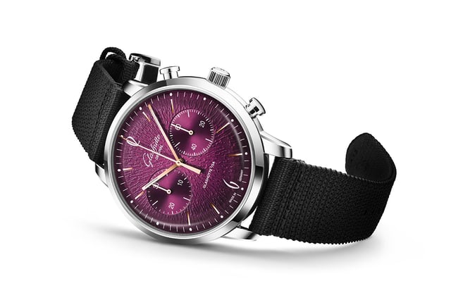 Glashütte Original Sixties Chronograph Jahresedition 2026, Ref. 1-39-34-08-22-04, Frontansicht Uhr