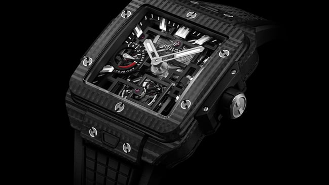 Hublot, Quadratische Uhr mit Tourbillon