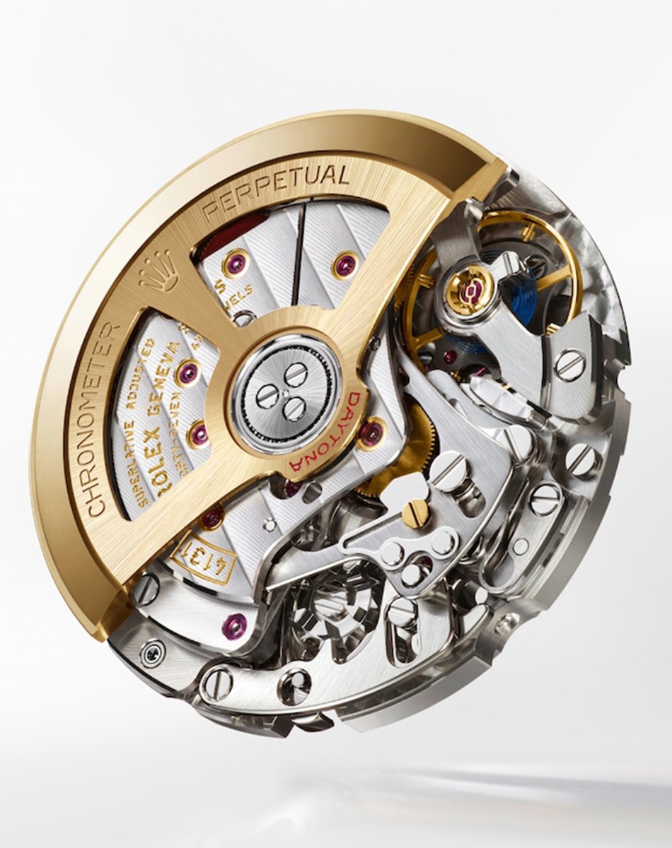 Rolex Daytona, Automatikchronograph aus Edelstahl und Platin mit weißem Zifferblatt