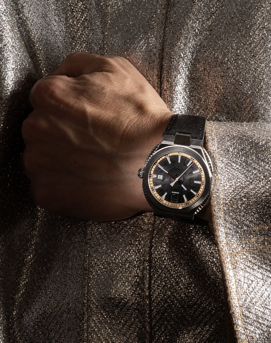  ID Genève – Circular S „Eclipse“, Automatik-Edelstahluhr mit schwarzem Zifferblatt