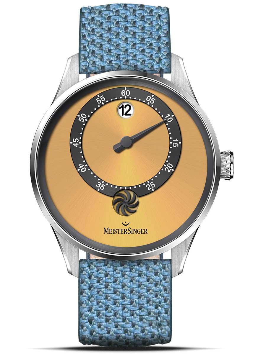 Meistersinger Panthero Jumping Hour, Frontansicht Uhr 