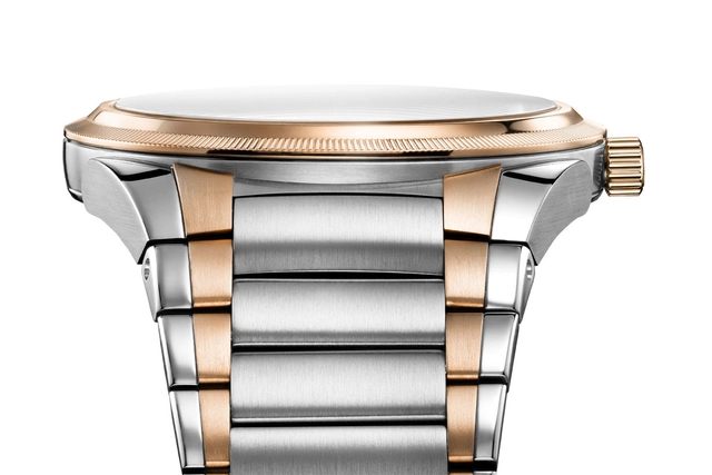 Parmigiani Tonda PF Micro-Rotor Edelstahl und Roségold Stone Blue Band