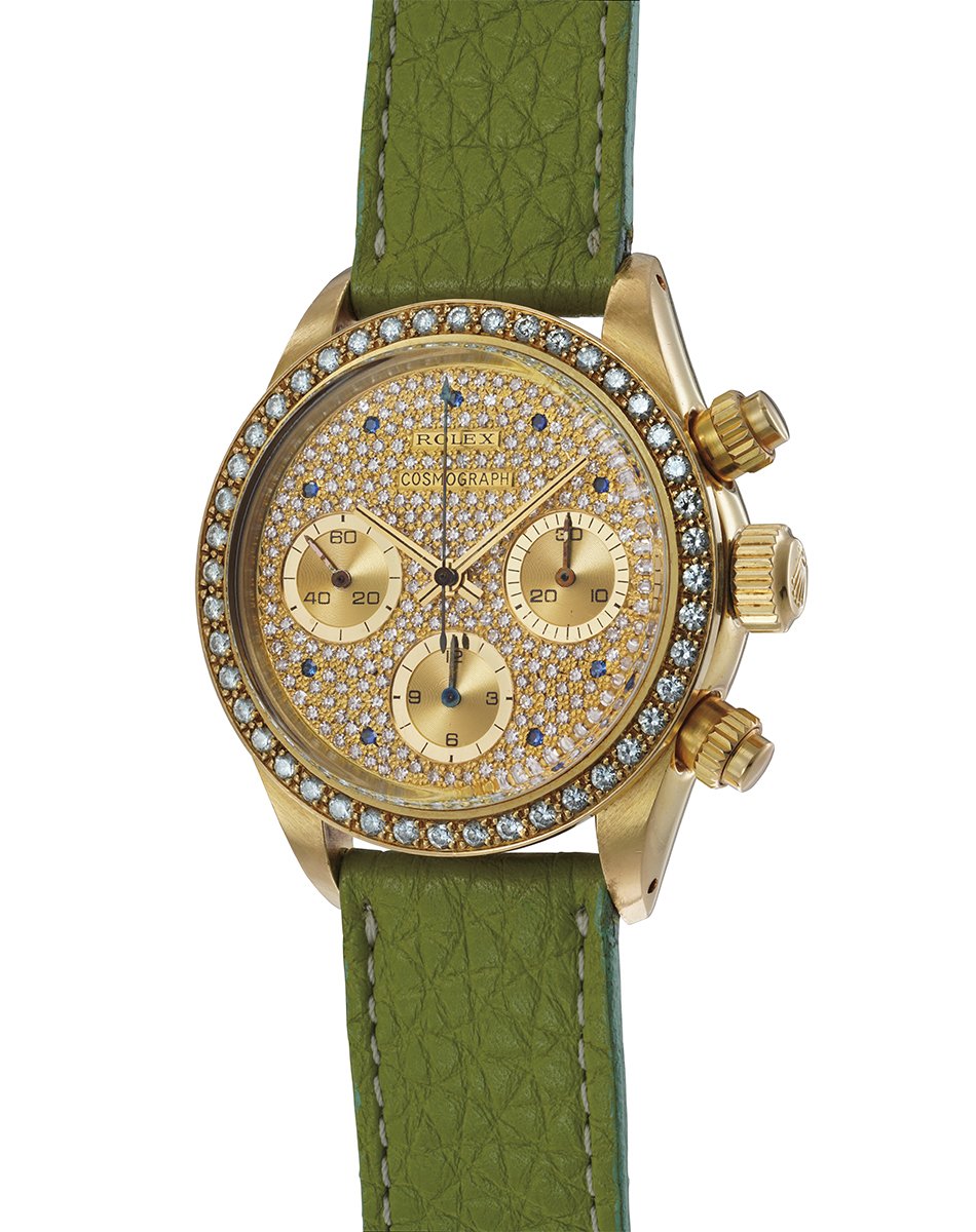 Rolex Cosmograph Daytona Ref. 6269, Goldener Chronograph am Lederband von Rolex