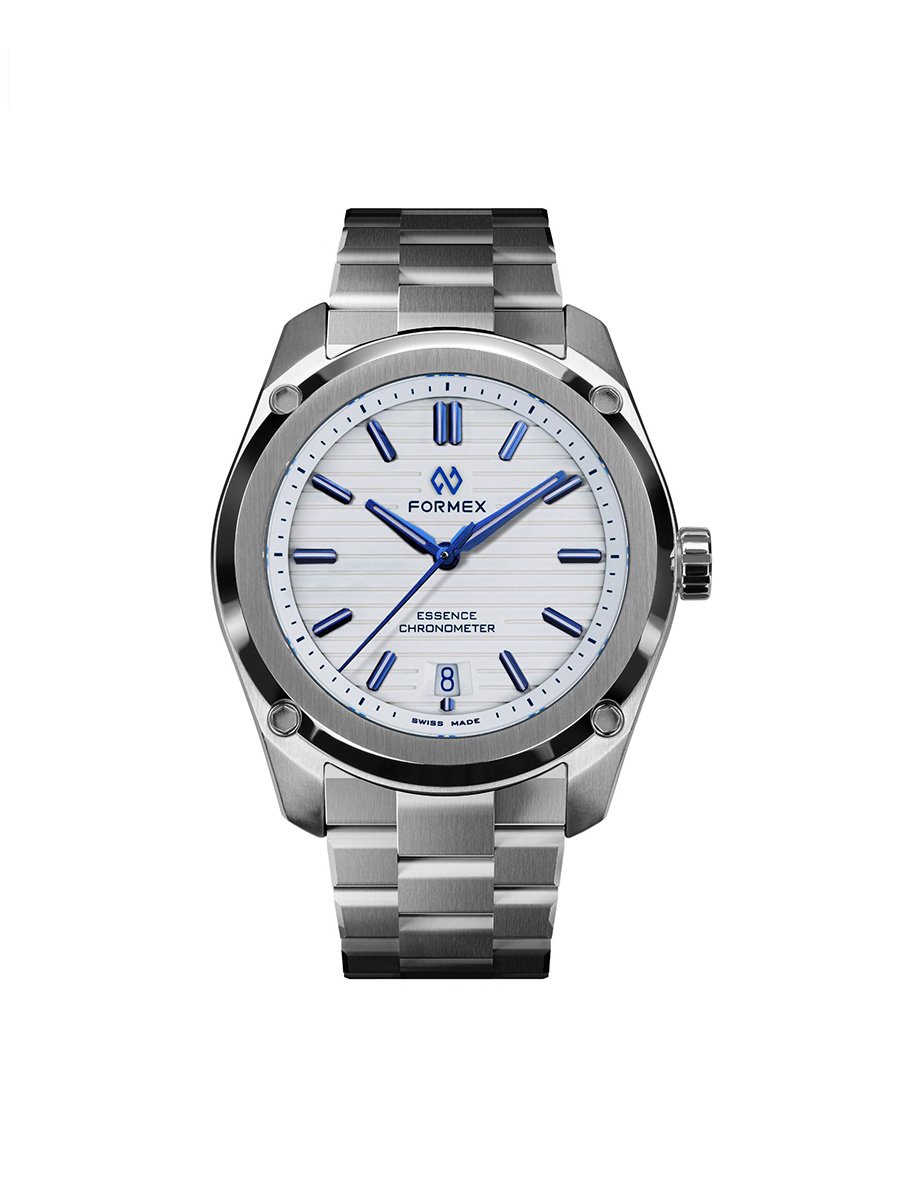Formex Essence 39 mm Automatic COSC Alpine White: Frontansicht Uhr