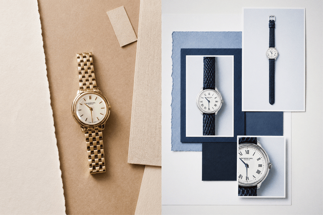 zwei versionen der Raymond Weil Toccata Heritage, front
