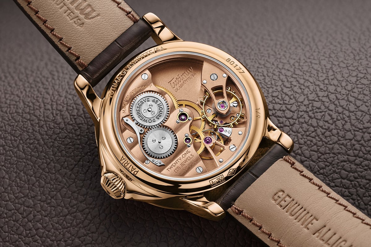 Tutima Glashuette Patria, Ref. 6600-21, helles Kaliber, Saphirglasboden