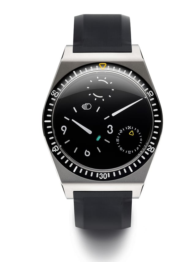 Ressence Type 7 Black: Frontansicht Uhr