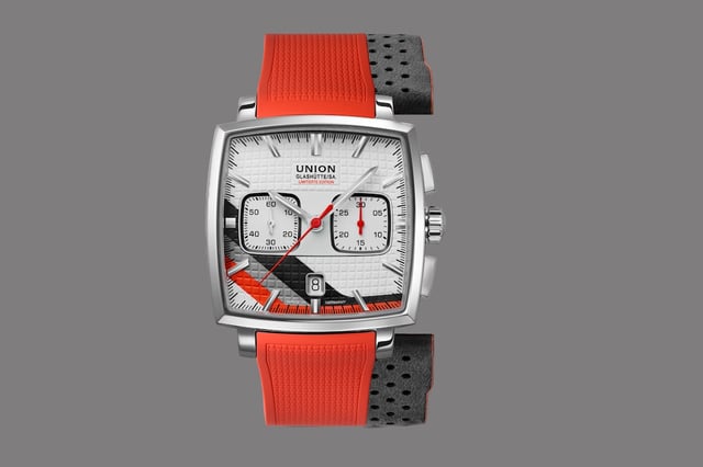 Die beiden Armbandoptionen der Union Glashütte Averin Chronograph Sachsen Classic 2026