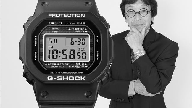 G-Shock Erfinder Kikuo Ibe und die G-Shock Origin DW-5000 Serie DW-5000R-1A