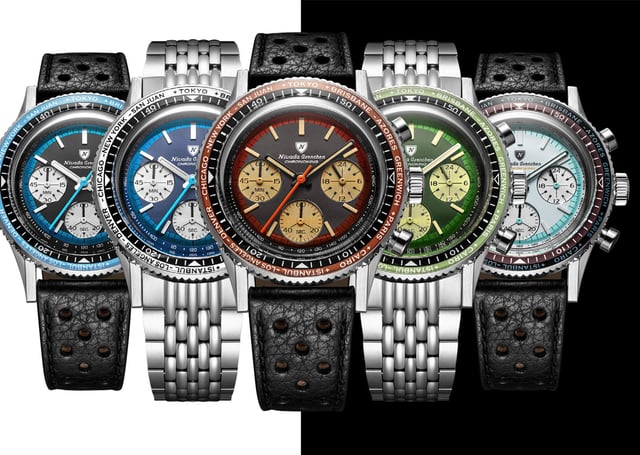 Nivada Grenchen: Chronoking Mecaquartz Racing alle 5 Modelle
