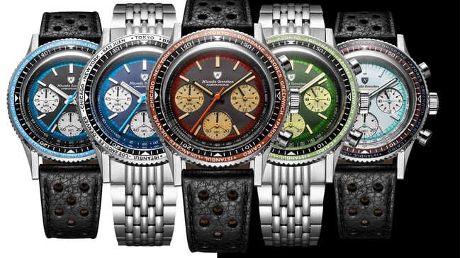 Nivada Grenchen: Chronoking Mecaquartz Racing alle 5 Modelle