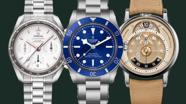 Omega, Tudor, Baltic, Chronograph, Taucheruhr und ausgefallene Uhrenkreation