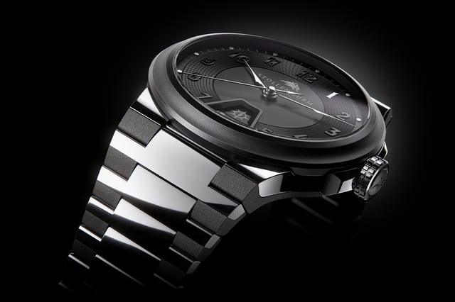 Stollenwurm – Series 1 Astronomical Day-Date, Luxusuhr aus Platin mit Mikrorotor