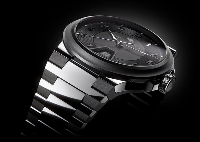 Stollenwurm – Series 1 Astronomical Day-Date, Luxusuhr aus Platin mit Mikrorotor