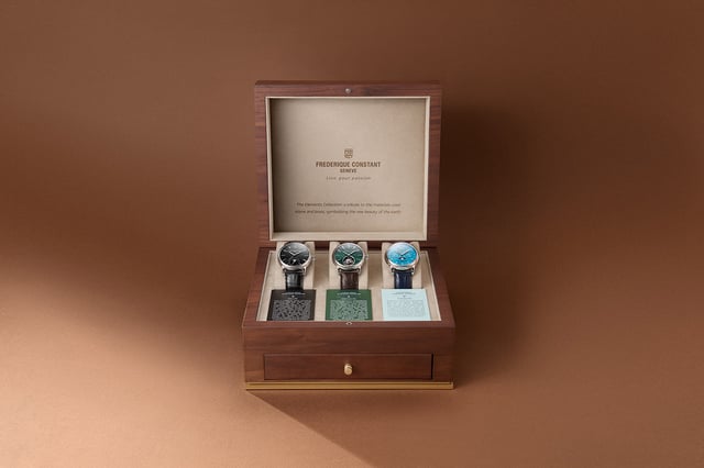 Frederique Constant The Elements Collection – Edition 2026, Box mit drei Uhren