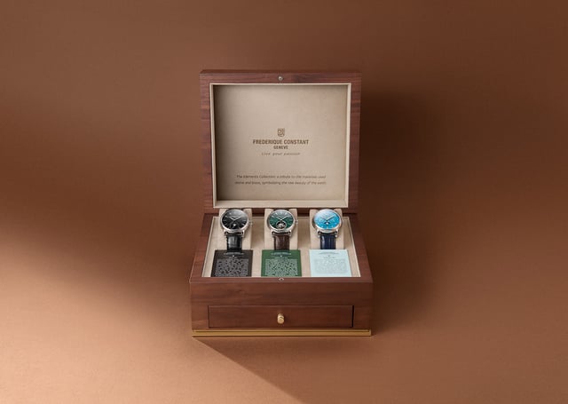 Frederique Constant The Elements Collection – Edition 2026, Box mit drei Uhren