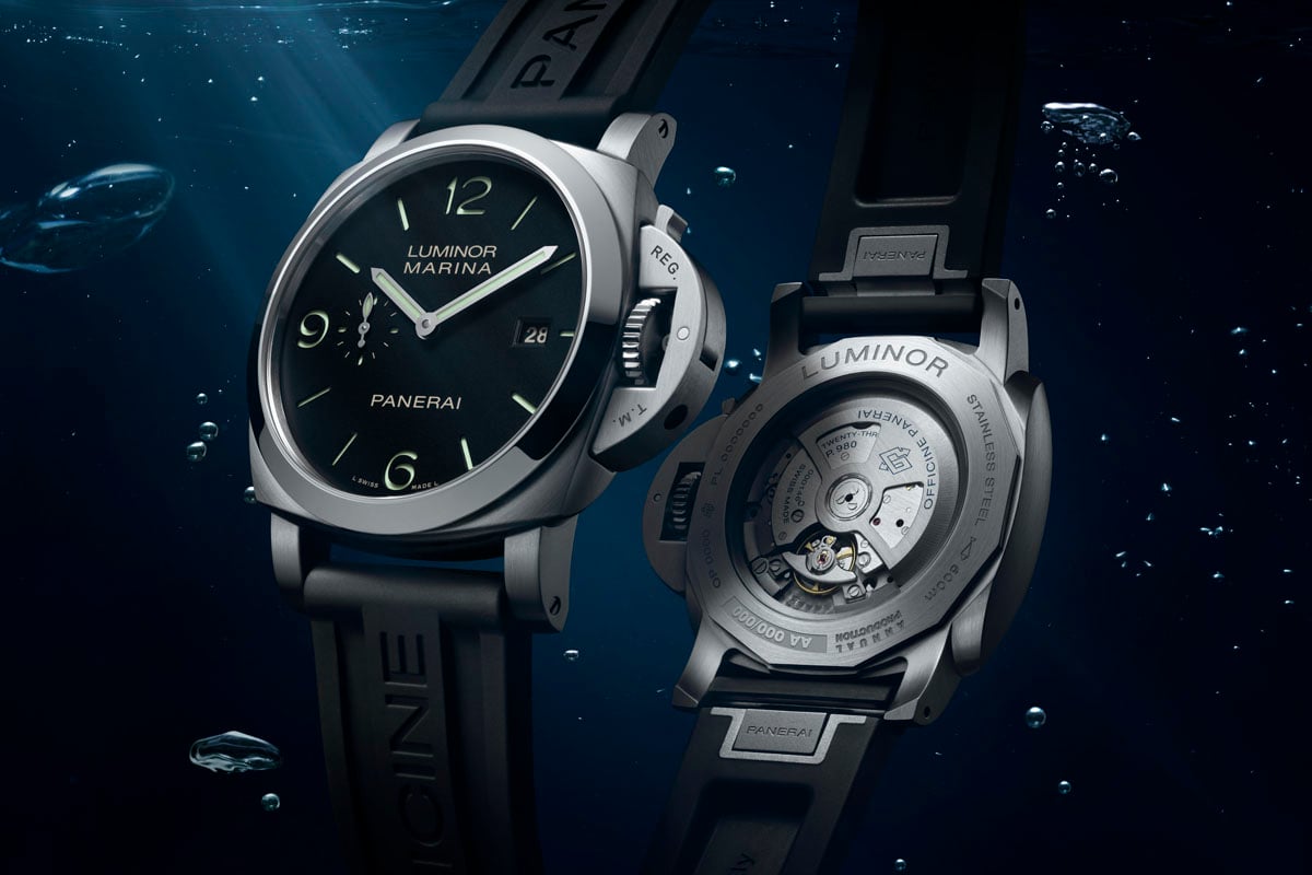 Panerai: Luminor Marina PAM03312 Vorder- und Rückseite