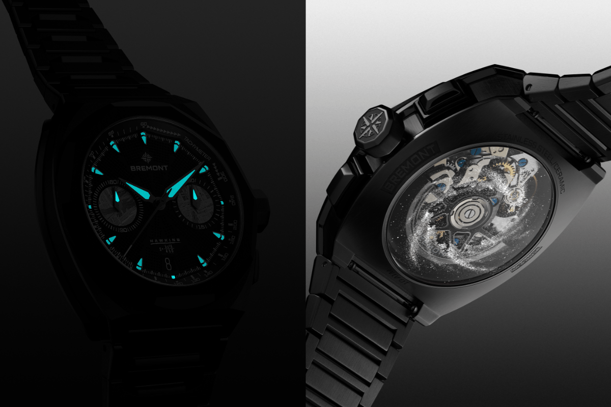 Nachtmodus und Rückseite der Bremont Supernova Hawking