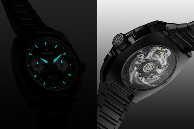 Nachtmodus und Rückseite der Bremont Supernova Hawking