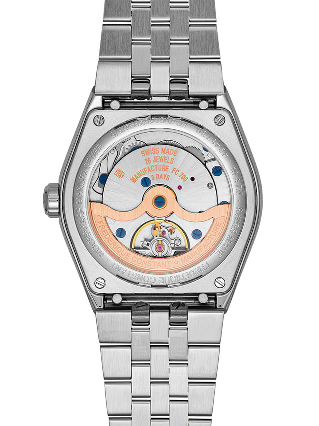 Frederique Constant Highlife Moonphase Date Manufacture: Bodenansicht Kaliber