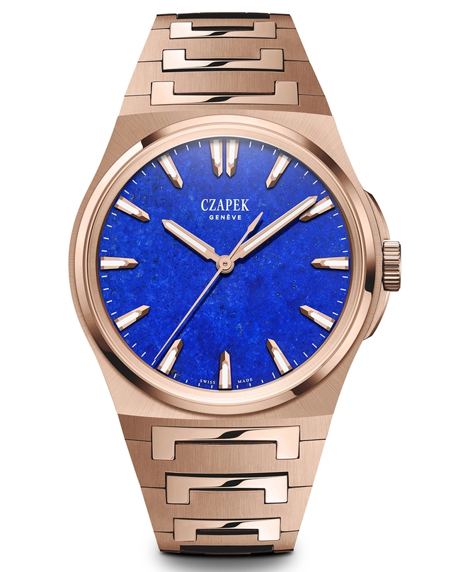 Czapek – Antarctique Mount Erebus Rare Stones, Luxusuhr aus Gold mit blauem Steinzifferblatt