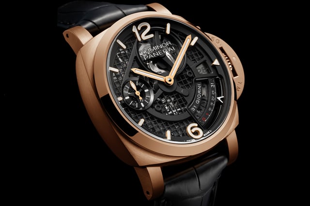 Panerai Luminor 31 Giorni PAM01631, Golduhr mit skelettiertem Zifferblatt und hoher Gangreserve