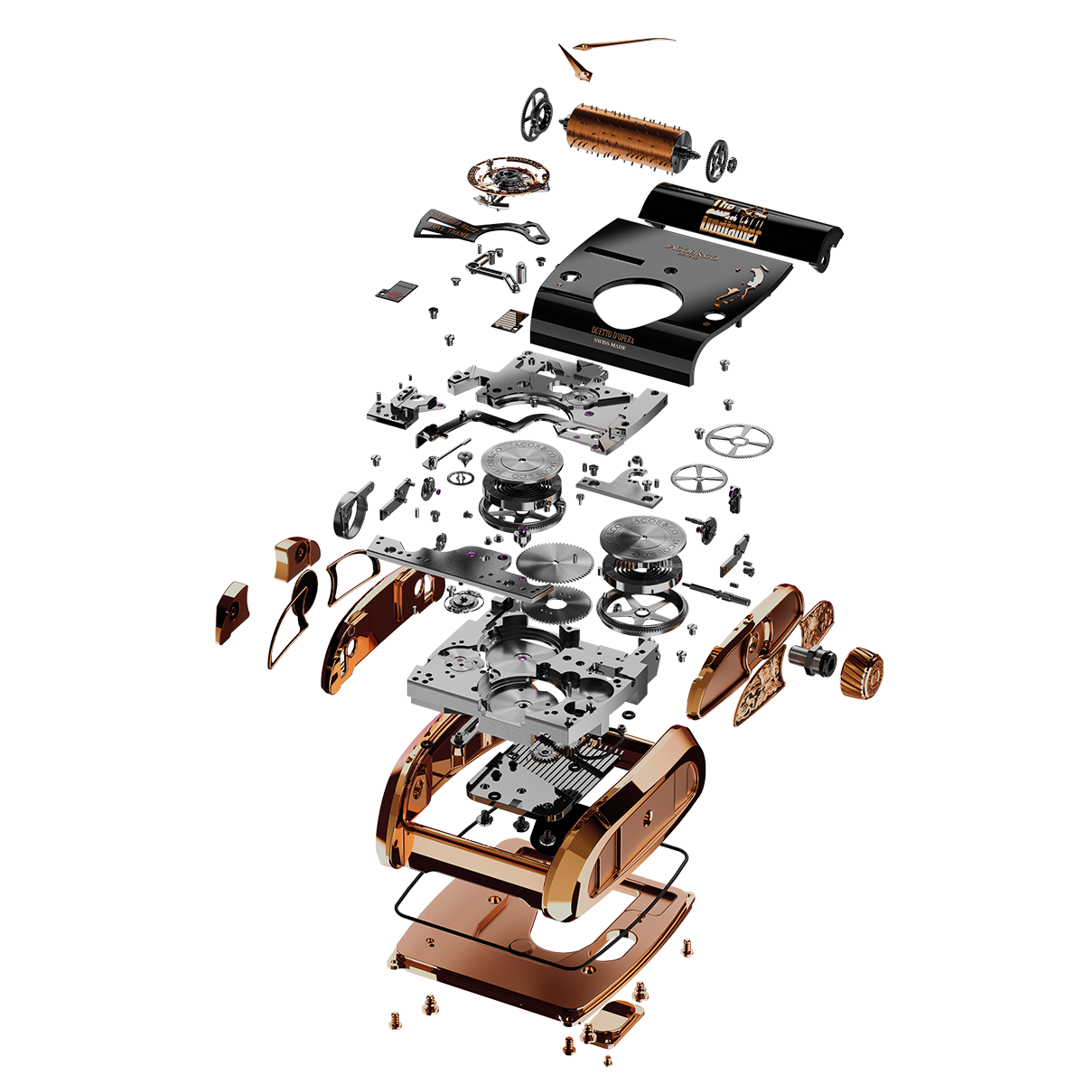 Jacob & Co. Godfather II, Zusammenstellung Kaliber JCAM62