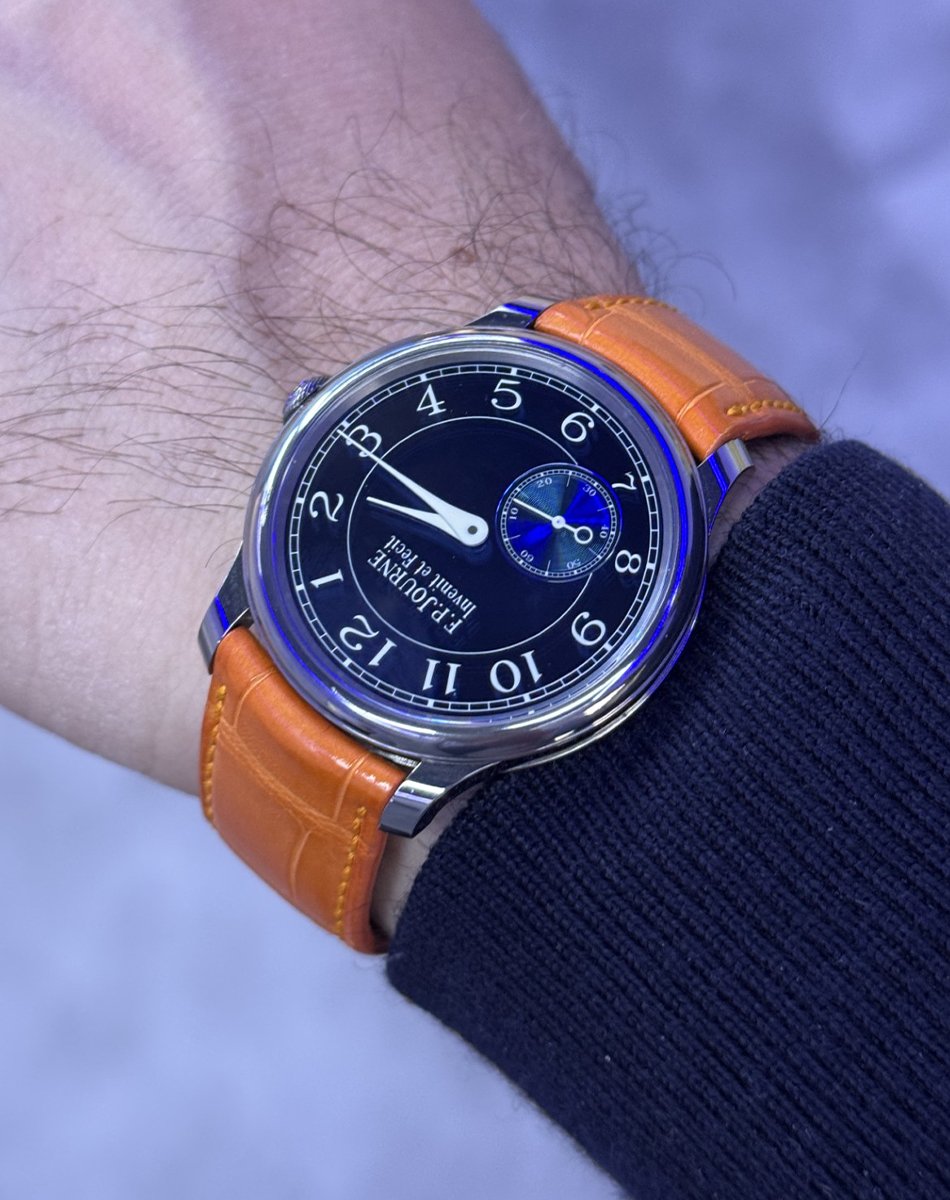 F.P. Journe Chronomètre Bleu, Haute-Horlogerie-Luxusuhr mit blauem Zifferblatt eines unabhängigen Uhrmachers