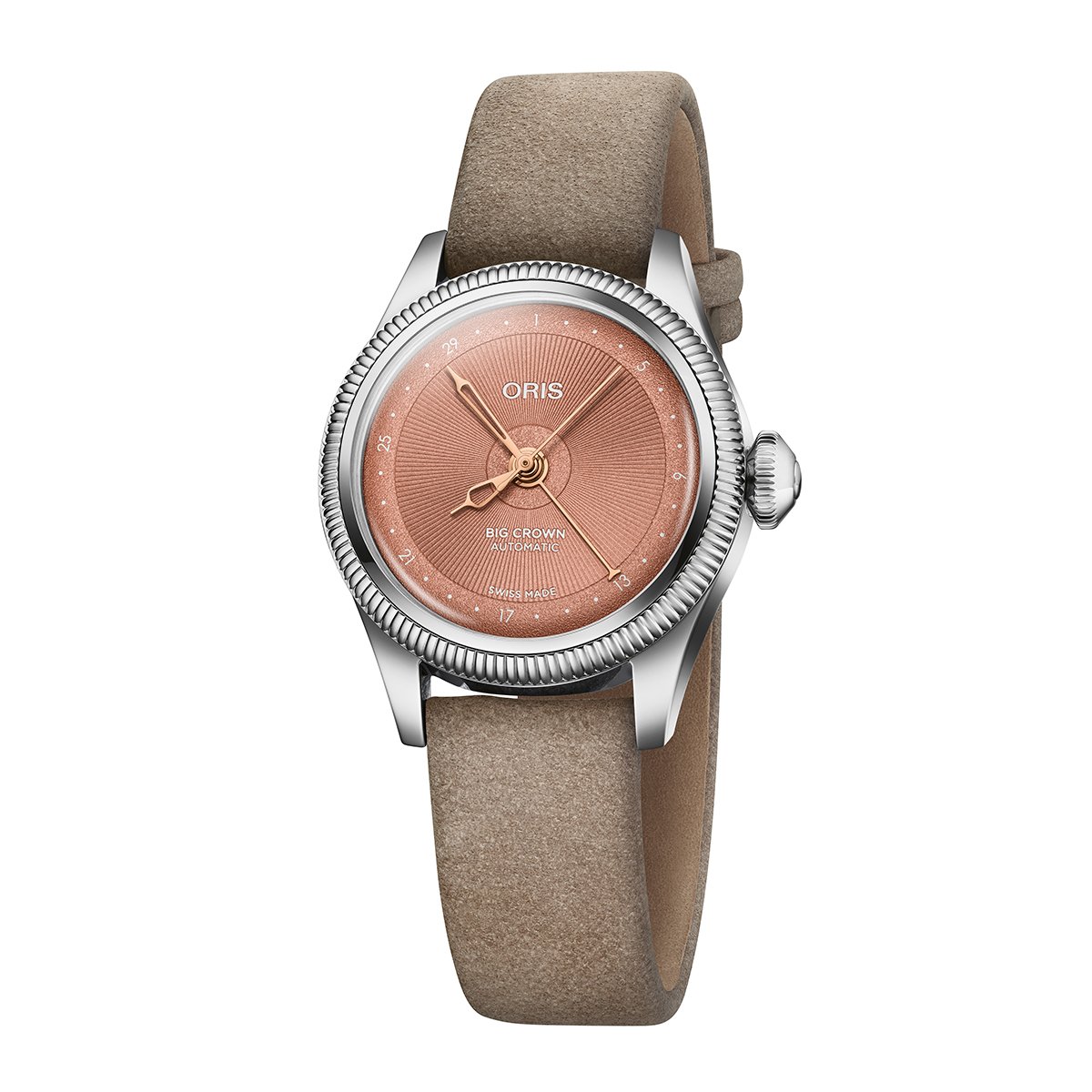 Frontansicht der Oris Big Crown Pointer Date 29 mm 