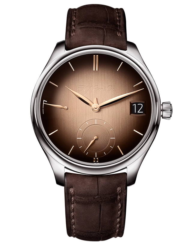 H. Moser & Cie. – Endeavour Perpetual Calendar Smoked Salmon, Luxusuhr mit ewigem Kalender und dunklem Lachszifferblatt