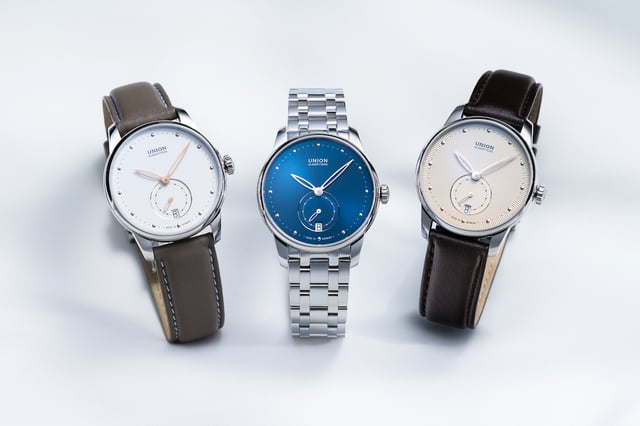 alle versionen der Union Glashütte Seris Kleine Sekunde, front