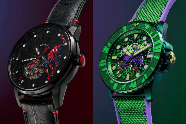 die Marvel Spider-Man und The Incredible Hulk Collection von Fossil