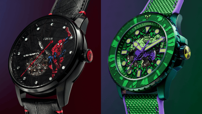 die Marvel Spider-Man und The Incredible Hulk Collection von Fossil