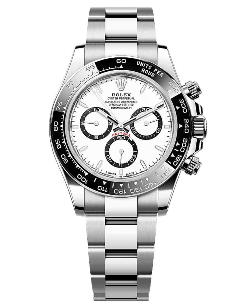 Die Wartelisten für die Rolex Daytona sind seit Jahren prall gefüllt, automatischer Chronograph aus Edelstahl
