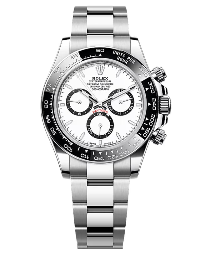 Die Wartelisten für die Rolex Daytona sind seit Jahren prall gefüllt, automatischer Chronograph aus Edelstahl