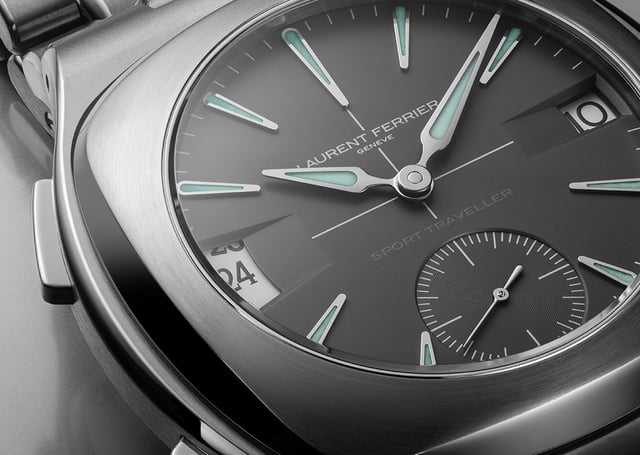 Laurent Ferrier – Sport Traveller Slate Grey, GMT-Uhr aus Titan mit Manufakturkaliber 