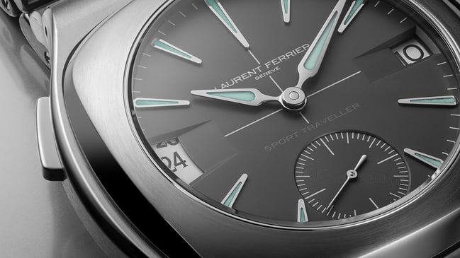 Laurent Ferrier – Sport Traveller Slate Grey, GMT-Uhr aus Titan mit Manufakturkaliber 