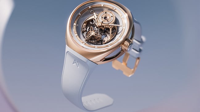  Vanguart Orb Blue Ceramic Rose Gold