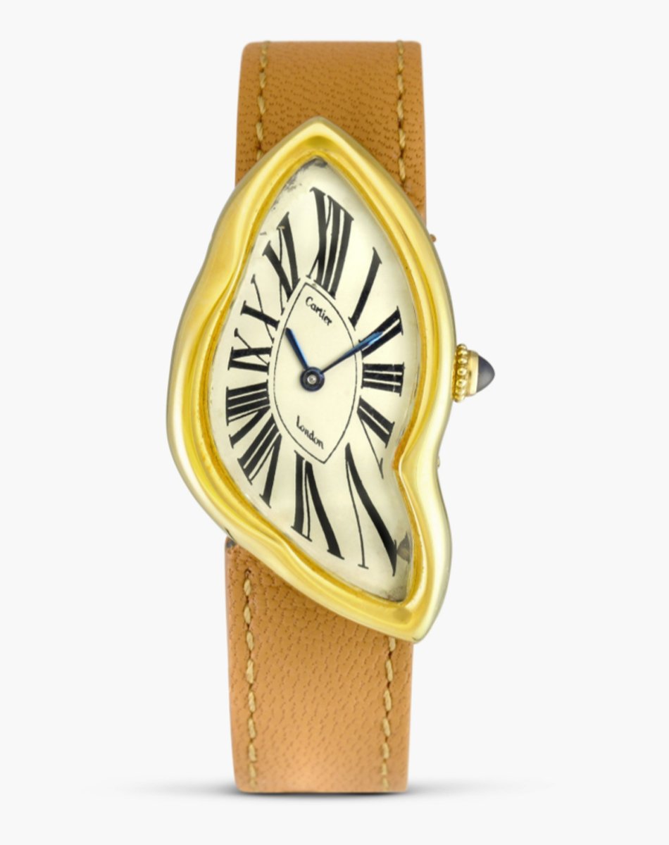 Cartier Crash, seltene Golduhr mit außergewöhnlichem Design und mechanischem Werk