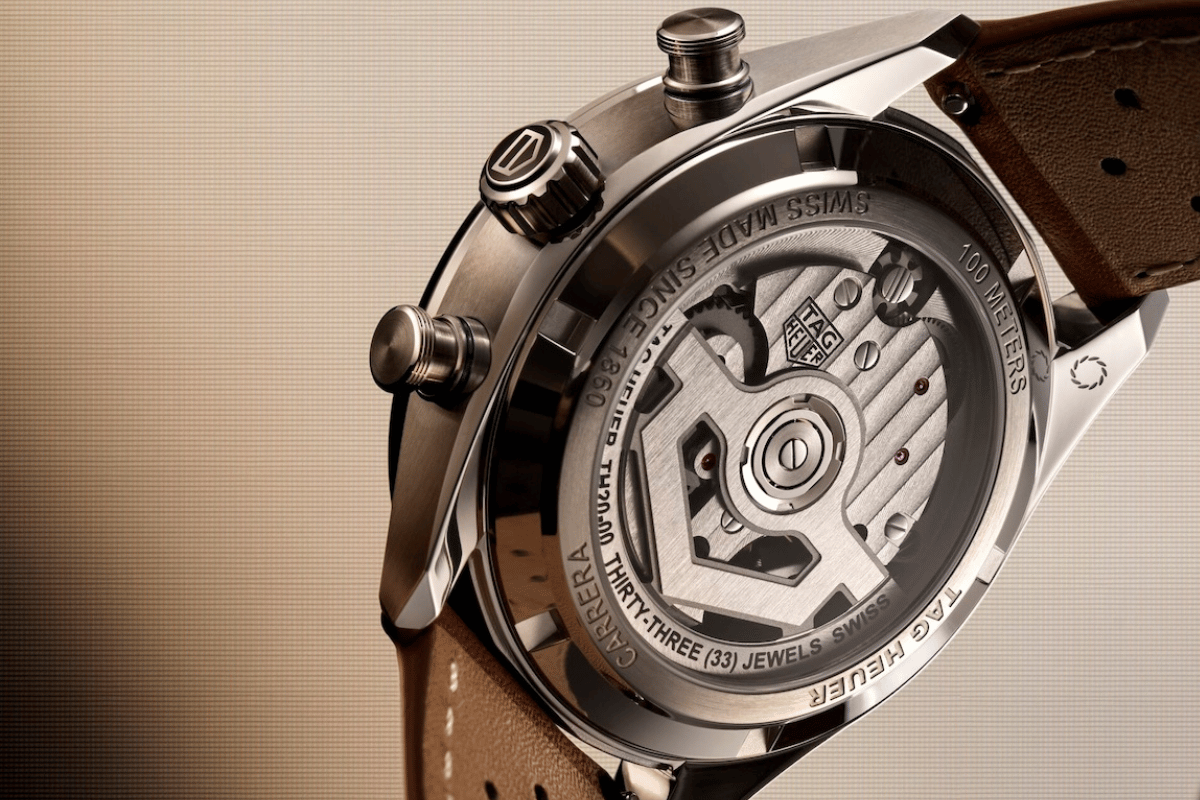 Rückseite, gehäuseboden der TAG Heuer Carrera Chronograph Sport